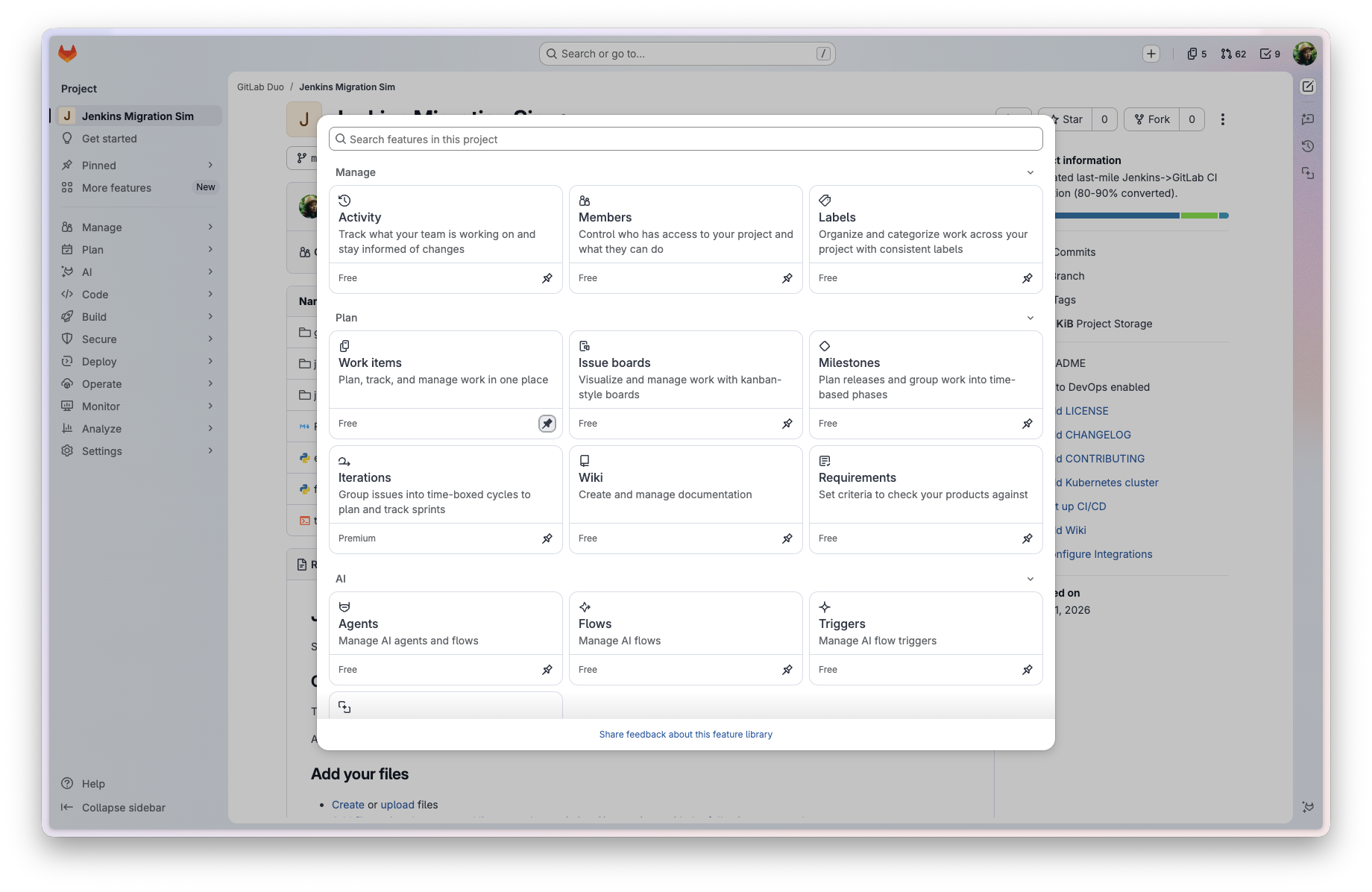 After: Refine feature library modal layout and copy