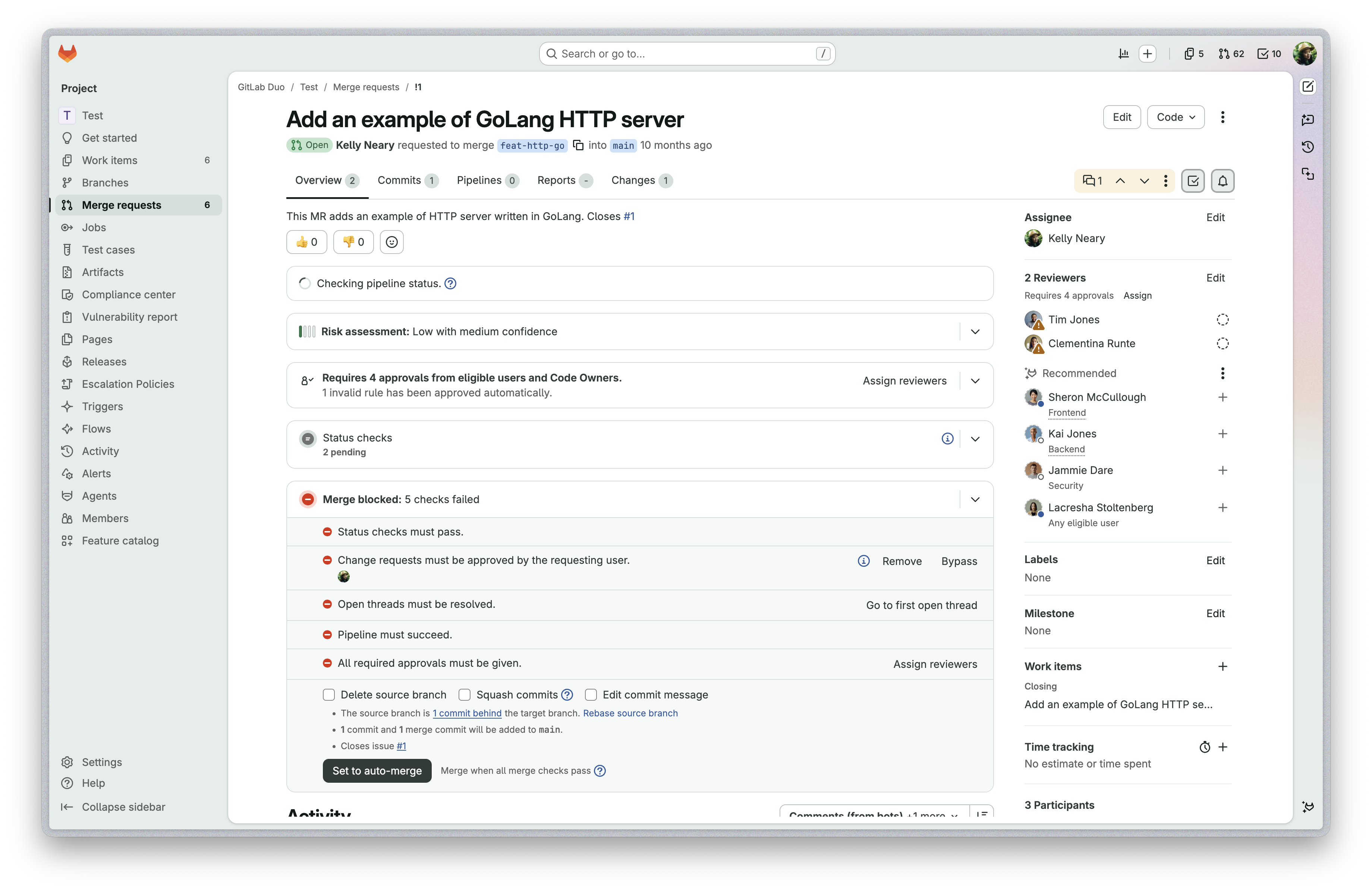After: Redesign recommended reviewers sidebar group