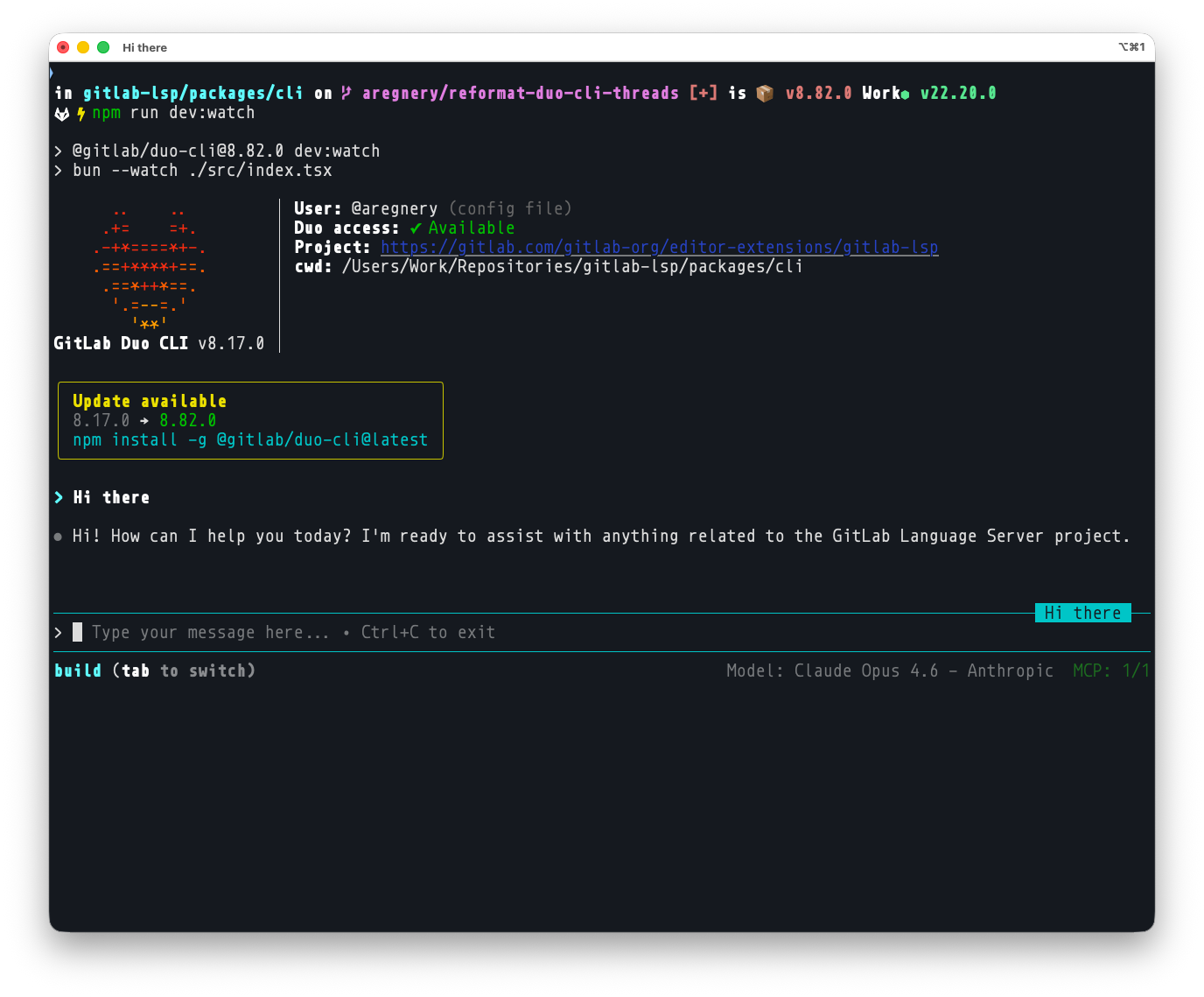 After: feat(cli): reformat thread conversation messages